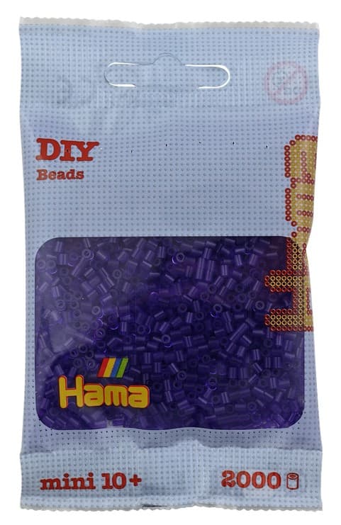Hama - Mini-Perlen 2000 Stück transparent/lila