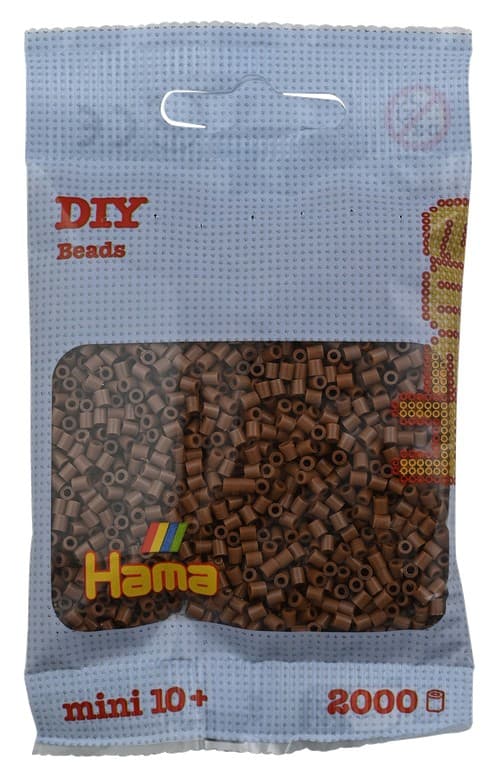 Hama - Mini-Perlen, 2000 Stück braun