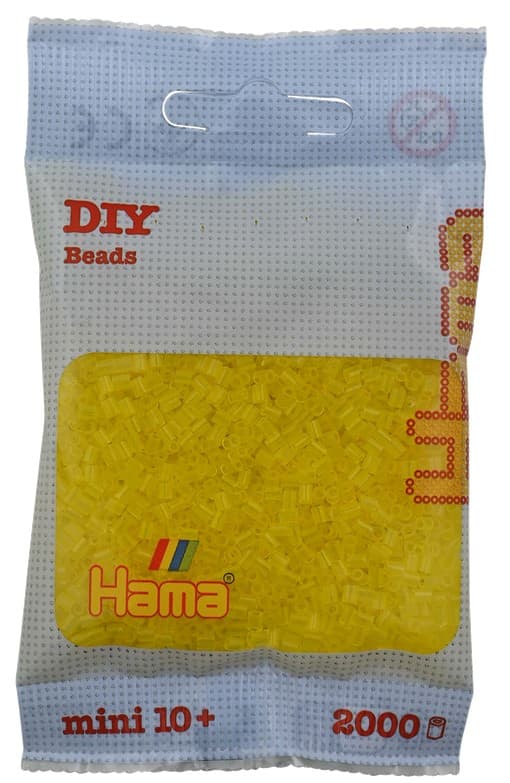 Hama - Mini-Perlen 2000 Stück transparent/gelb