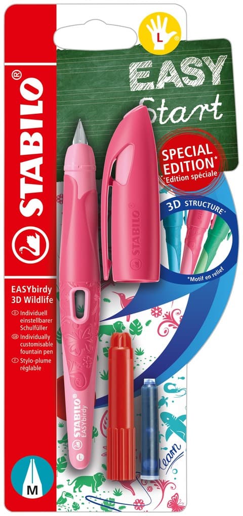 STABILO Schulfüller EASYbirdy® 3D Wildlife, Feder M