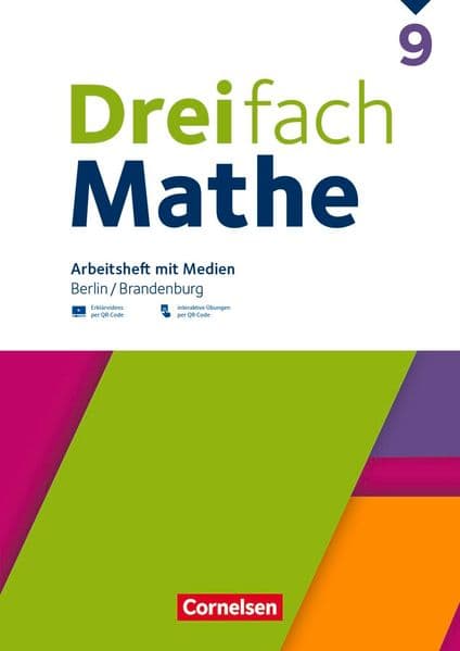 Dreifach Mathe 9. Schuljahr - Berlin und Brandenburg - Arbeitsheft mit Medien und Lösungen
