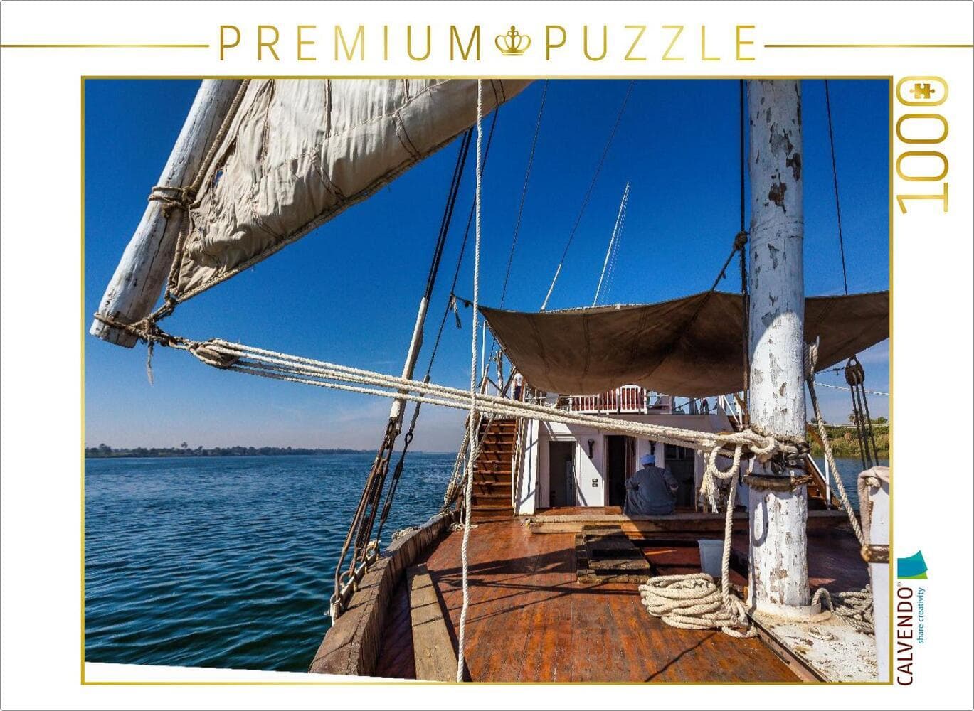 CALVENDO Puzzle Stilvolles Segeln auf dem Nil mit einer Dahabeya | 1000 Teile Lege-Größe 64x48cm Foto-Puzzle für glückliche Stunden