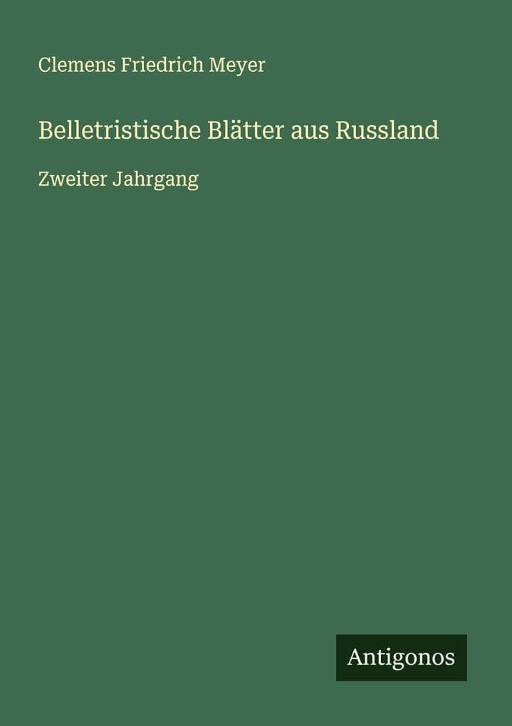Belletristische Blätter aus Russland