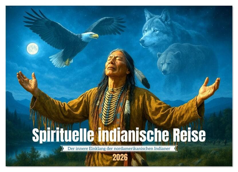 Spirituelle indianische Reise (Wandkalender 2026 DIN A3 quer), CALVENDO Monatskalender
