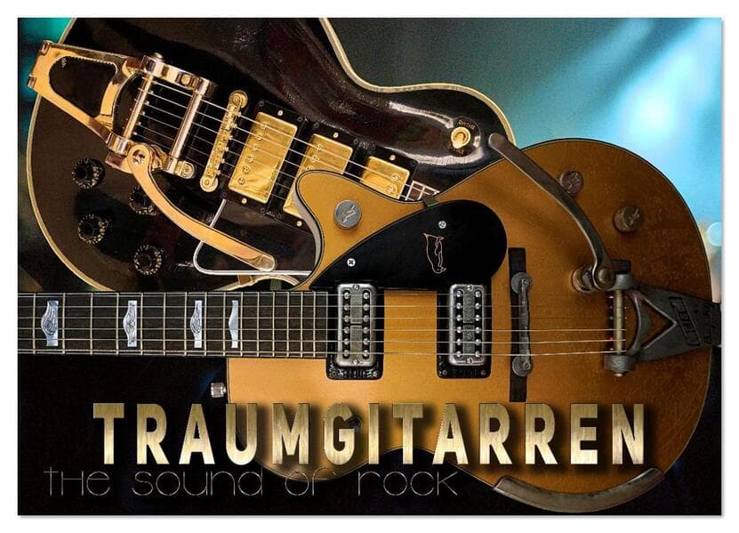 Traumgitarren - the Sound of Rock (Wandkalender 2026 DIN A3 quer), CALVENDO Monatskalender