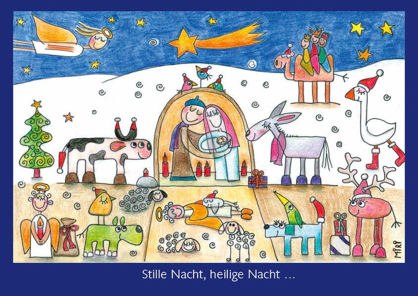 Miri - Stille Nacht, heilige Nacht - Briefkarte ohne Umschlag