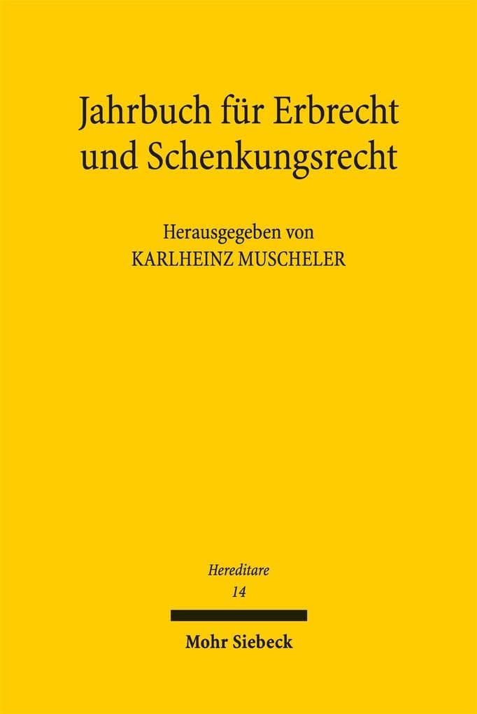 Jahrbuch für Erbrecht und Schenkungsrecht