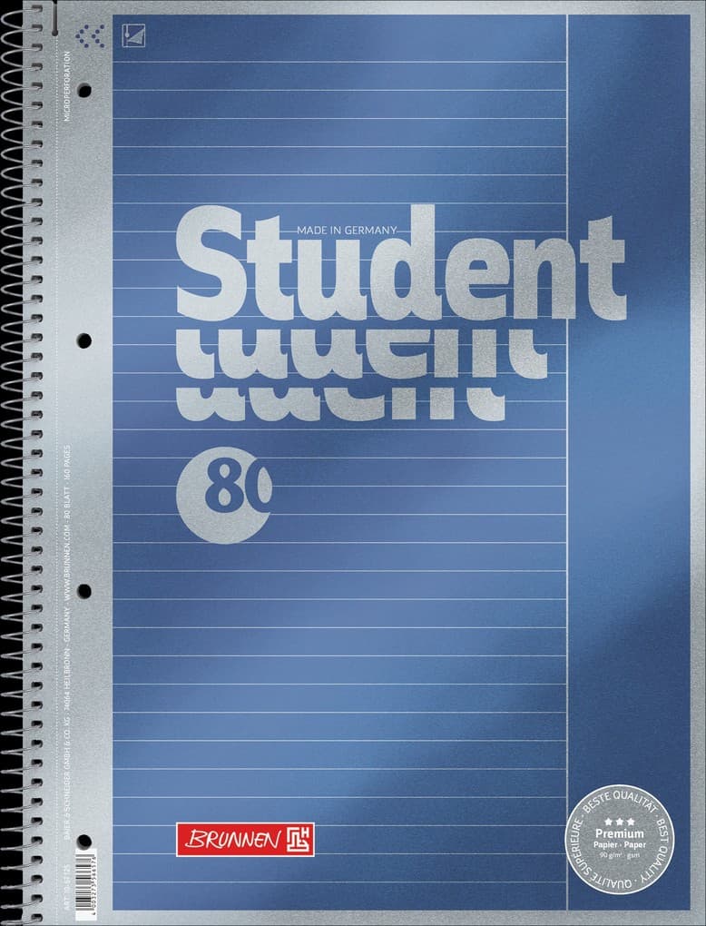 Brunnen Collegeblock Premium Student A4 Lineatur 25