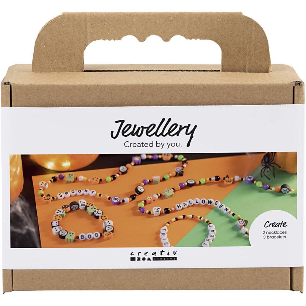 Creativ Company Mini Kreativ Set Schmuck, Halsketten , und Armbänder, Halloween Farben