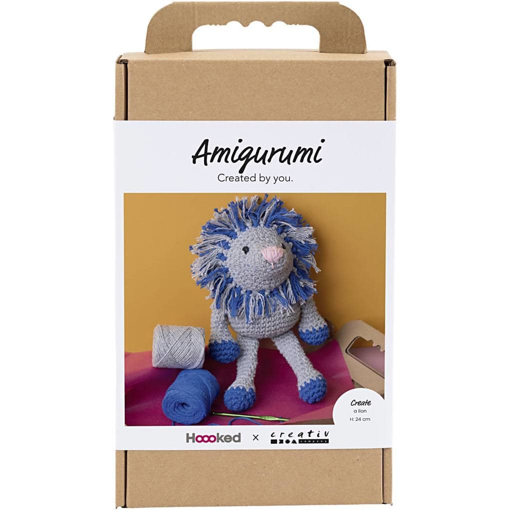 Creativ Company Kreativ Set Amigurumi, Löwe, Marineblau, Hellgrau