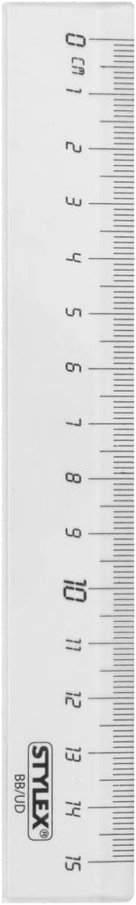 Stylex Lineal, transparent, 15 cm