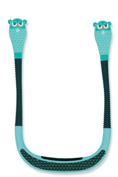 Neklite Pals (Eule) Premium Duo-Leselicht zum Umhängen - wiederaufladbar - mit vielen Einstellungen