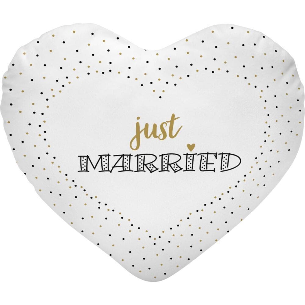 Plüschkissen Herz Just married