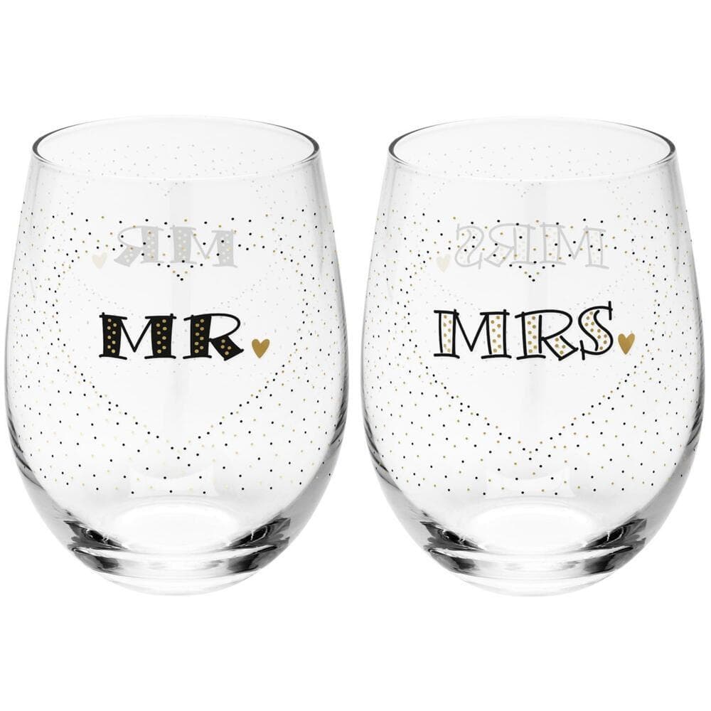 Trinkglas-Set Mr. & Mrs.
