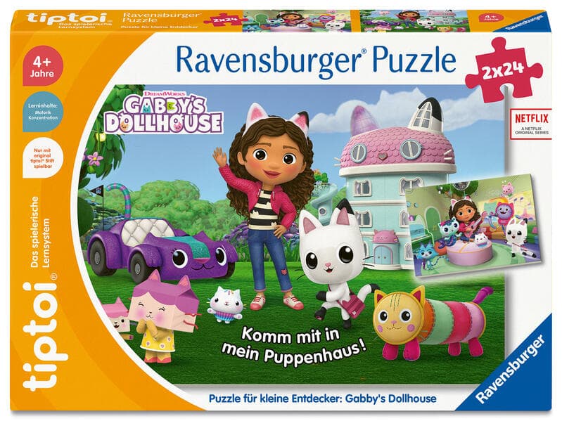 tiptoi® Puzzle für kleine Entdecker Gabby's Dollhouse - 2x24 Teile