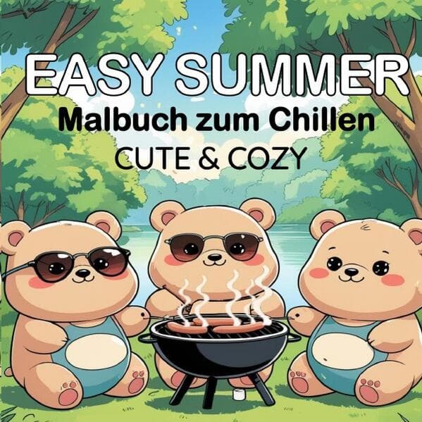 Easy Summer Malbuch für Kinder Malbuch für Erwachsene Cozy Comfy Cute