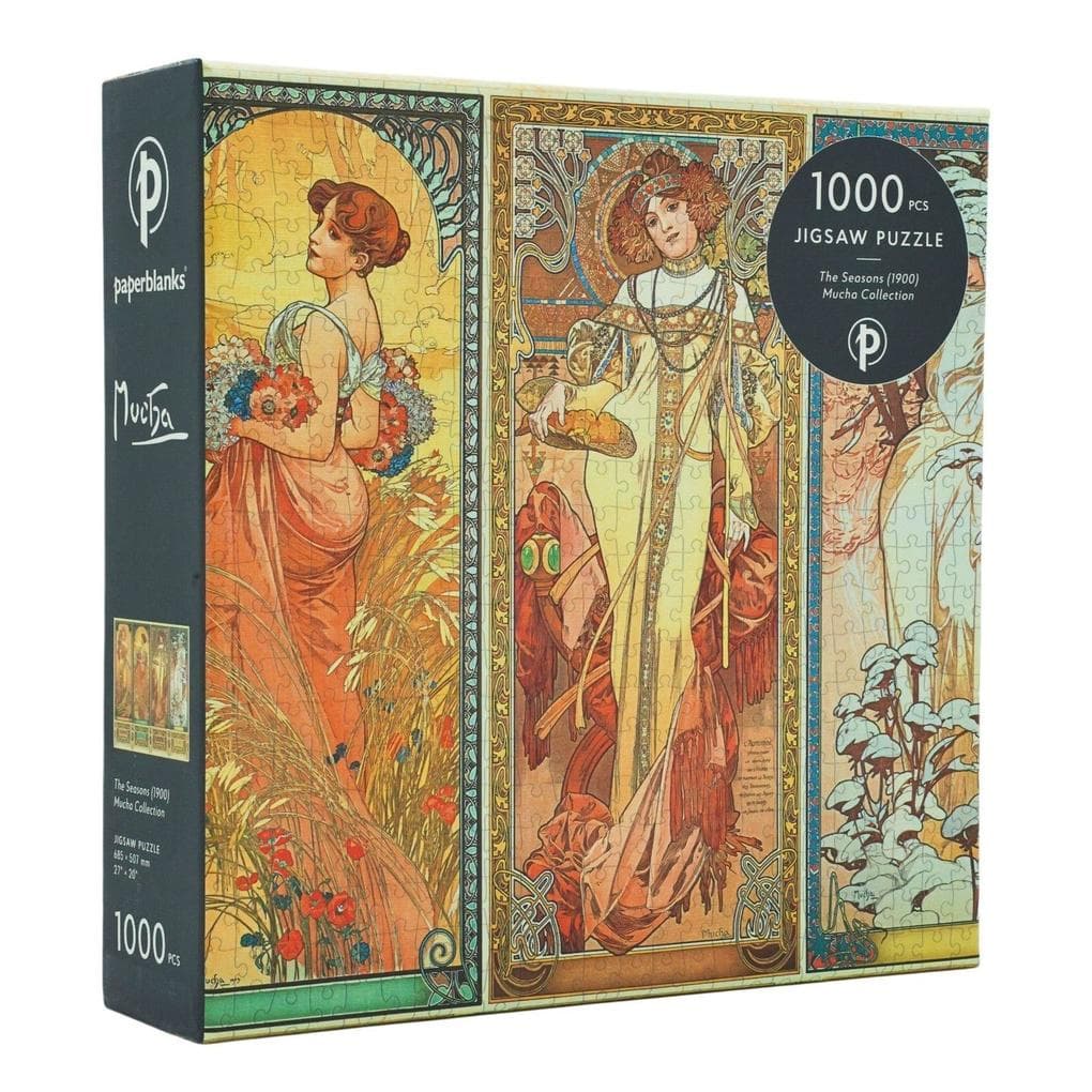 The Seasons (1900) 1000 Piece Jigsaw Puzzle, Mucha by Paperblanks (Mucha Collection)