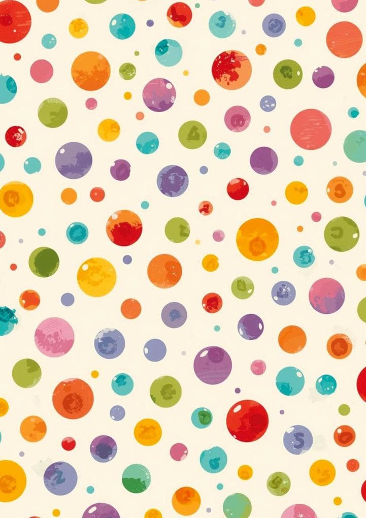 Notizbuch A4 blanko - Bunte Punkte / Konfetti - FSC Papier - Geschenkidee