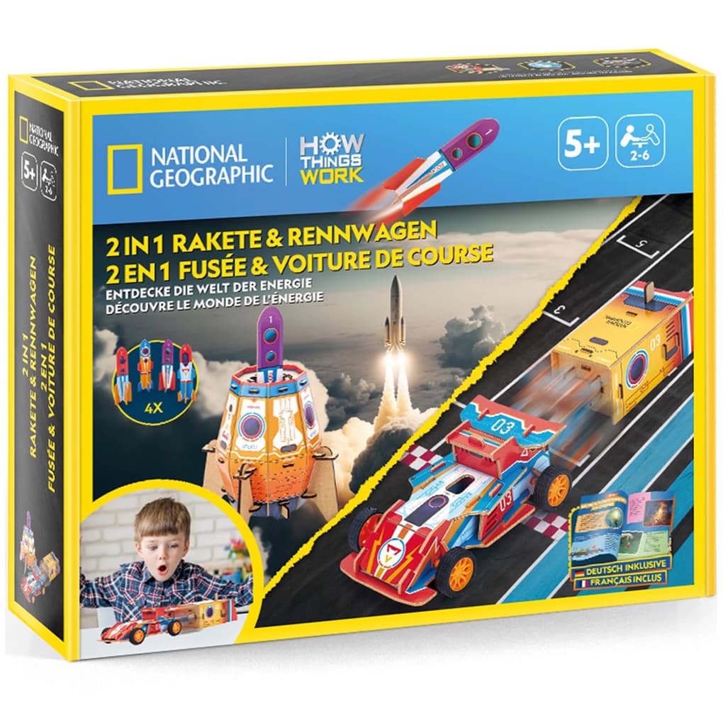 2in1 Rakete & Rennwagen