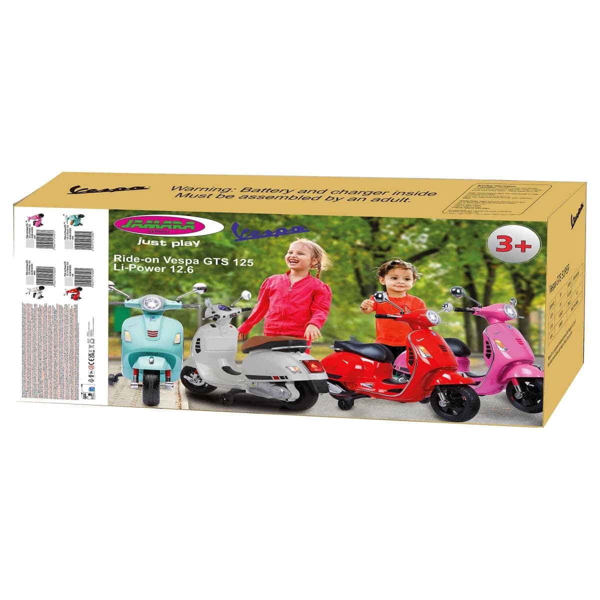 Jamara - Ride-on Vespa GTS 125 Li-Power 12.6, rot