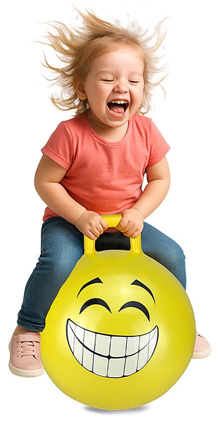 Jamara - Hüpfball Smile gelb 450mm