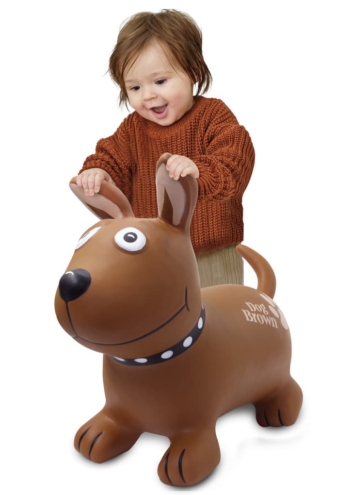 Jamara - Hüpftier Dog Brown mit Pumpe