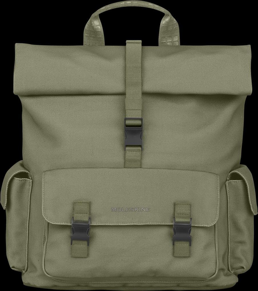 MOLESKINE ROLLTOP RUCKSACK GRÜN THE LEGENDARY