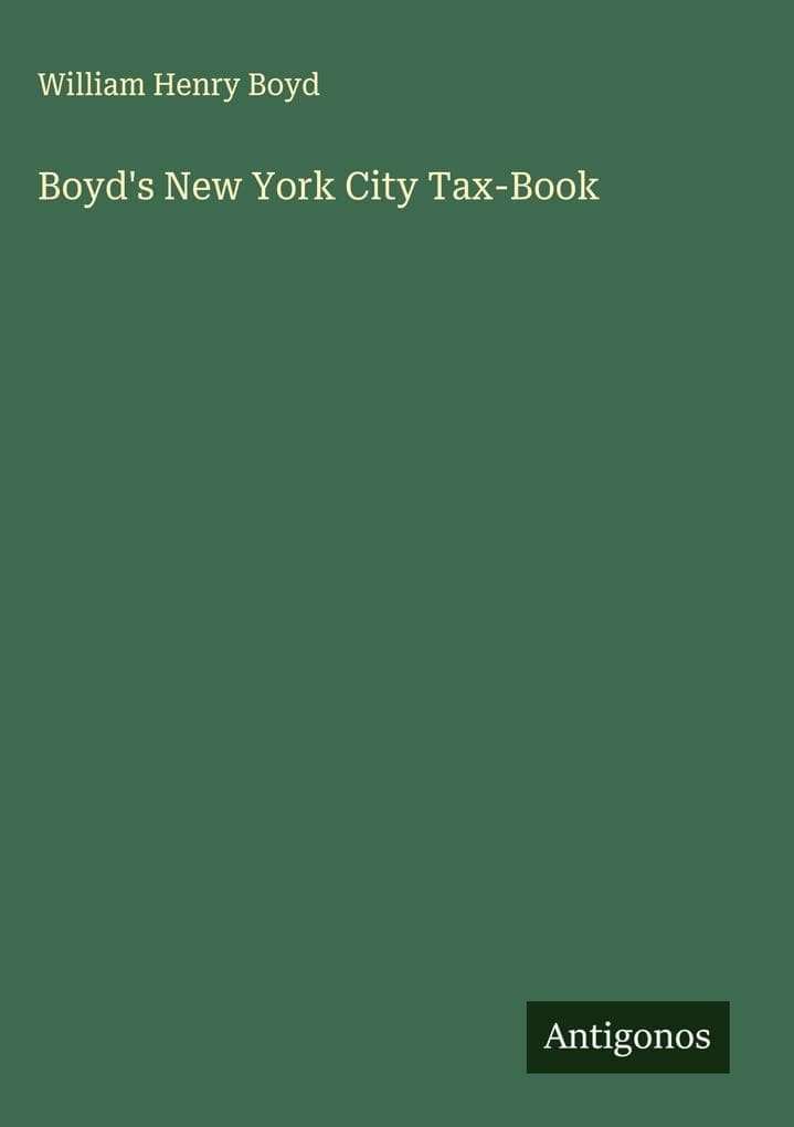 Boyd's New York City Tax-Book