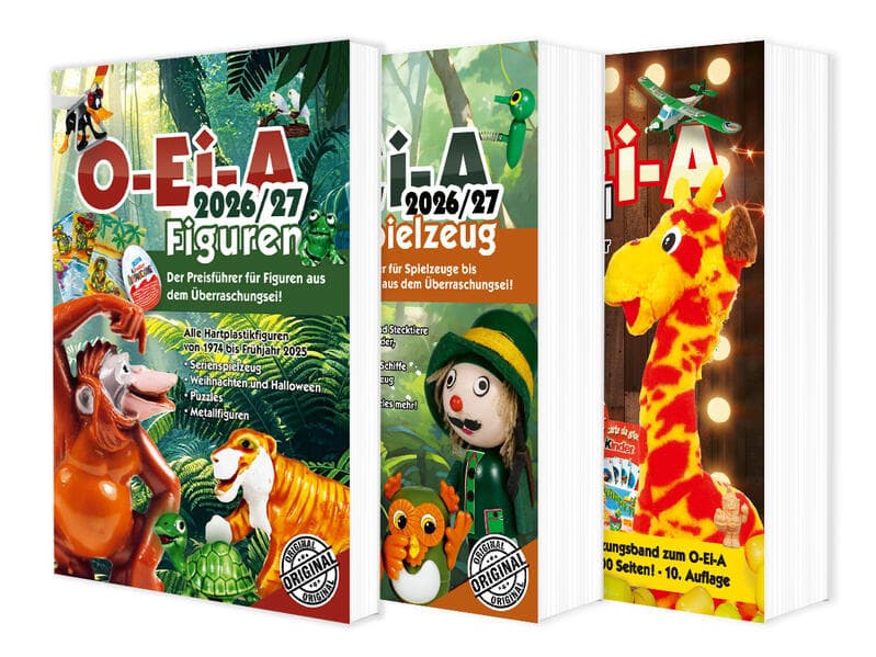 Das O-Ei-A 3er Bundle 2026/27 - O-Ei-A Figuren, O-Ei-A Spielzeug und O-Ei-A Spezial im 3er-Pack mit rund 7,00 EUR Preisvorteil gegenüber Einzelkauf!