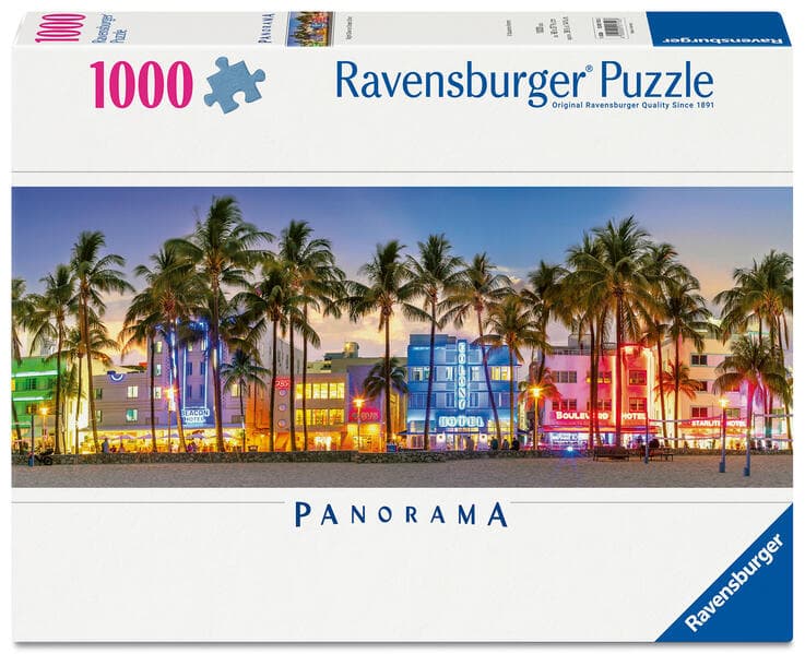Erwachsenenpuzzle 1000 Teile - Nachtlichter am Ocean Drive