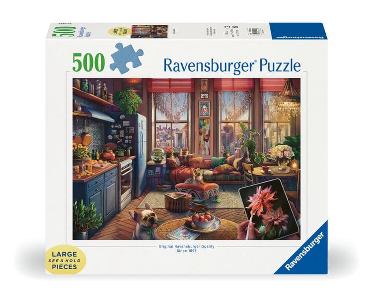 Erwachsenenpuzzle 500 Large Pieces - Gemütliches Boho-Studio
