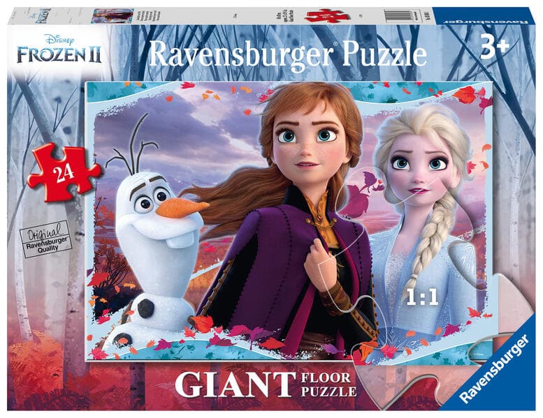 Ravensburger Kinderpuzzle 03036 - Die Eiskönigin 2: Zauberhafte neue Welt - Bodenpuzzle mit 24 großen Puzzleteilen, für kleine Disney-Fans ab 3 Jahren