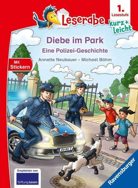 Leserabe 1. Lesestufe Kurz und leicht - Diebe im Park - Eine Polizei-Geschichte