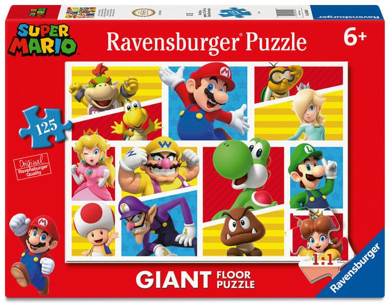 Ravensburger Kinderpuzzle 05640 - Marios Freunde und Feinde - großes Bodenpuzzle mit 125 Puzzleteilen, für Puzzle-Freunde und Super Mario-Fans ab 6 Jahren