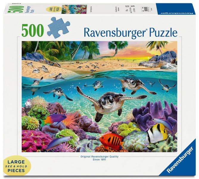 Erwachsenenpuzzle 500 Large Pieces - Meeresschildkröten