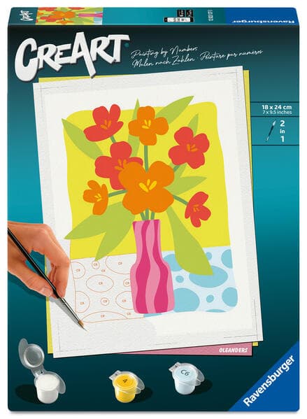CreArt, Malen nach Zahlen Adults Trend - Oleander