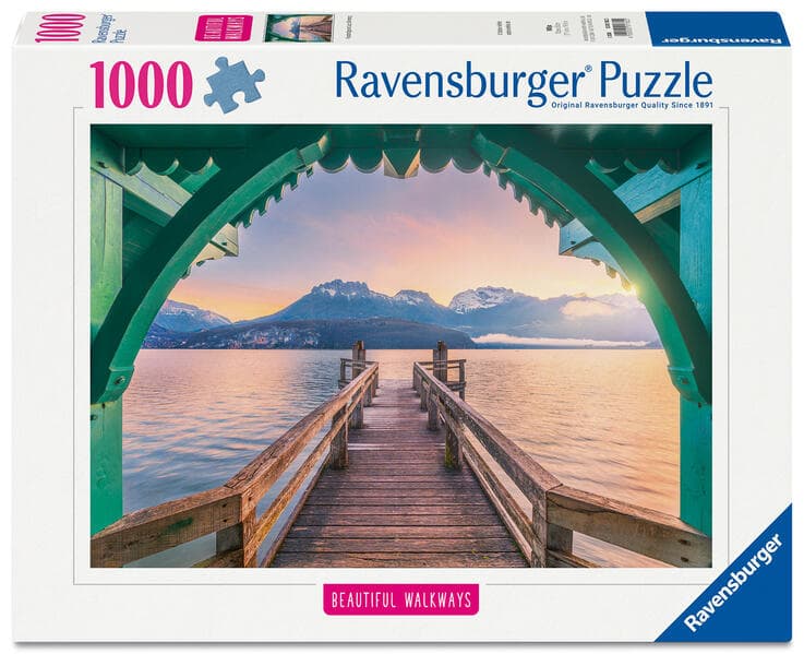 Erwachsenenpuzzle 1000 Teile - Romantischer Steg am Lac d'Annecy