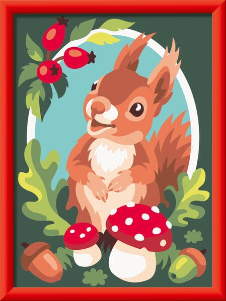 CreArt, Malen nach Zahlen mit Gips gießen - Liebes Eichhörnchen