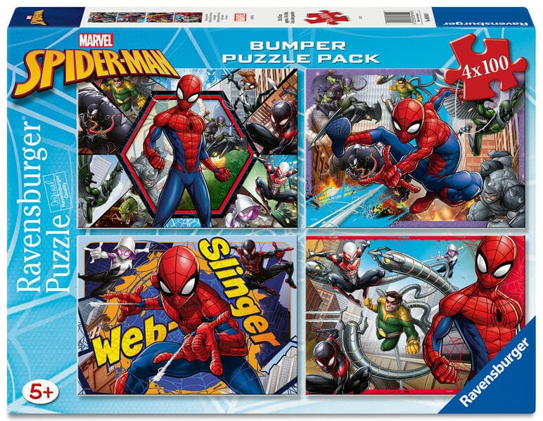 Kinderpuzzle 4x100 Teile - Spider-Man - Rettung in der Not