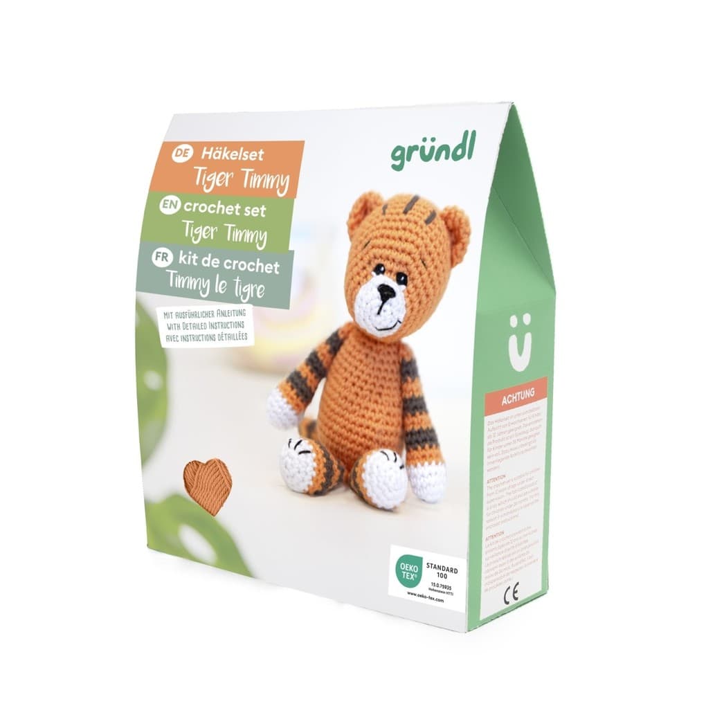 gründl Häkeltier Tiger Timmy, Nähset, Häkelset