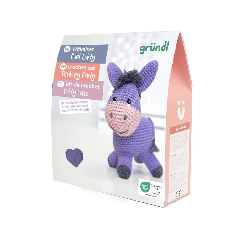 gründl Häkeltier Esel Eddy, Nähset, Häkelset