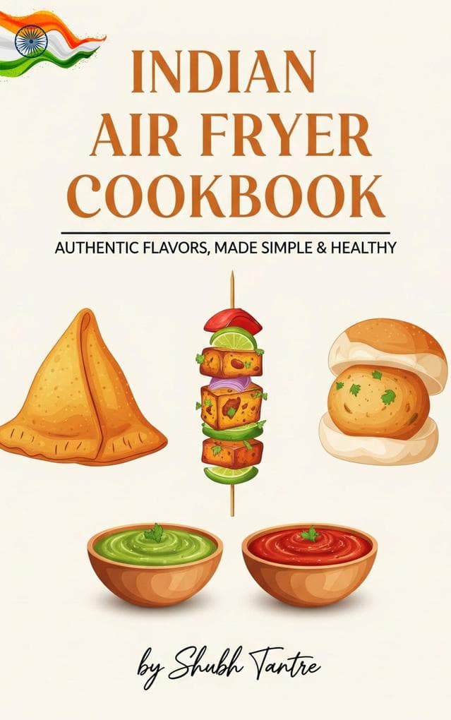 Guilt-Free Indian: Your Favorite Samosas, Tikkas, and Curries Made Lighter: Healthy, Authentic & Unbelievably Easy Recipes for the Modern Kitchen. (indian air fryer recipes, #1)