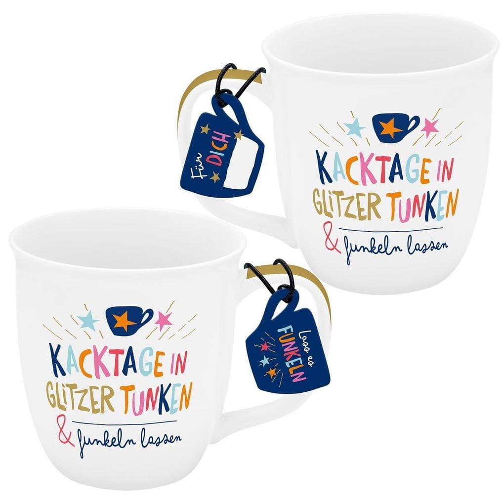 Tasse "Kacktage in Glitzer tunken & funkeln lassen"