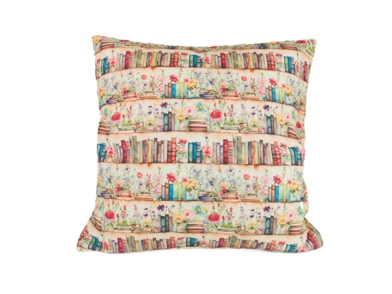 Dekokissen - Bücherregal floral