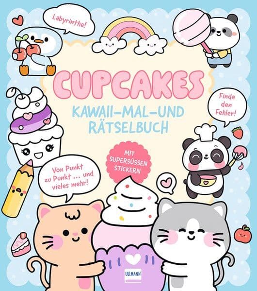 Cupcakes | Kawaii - Mal-und Rätselbuch