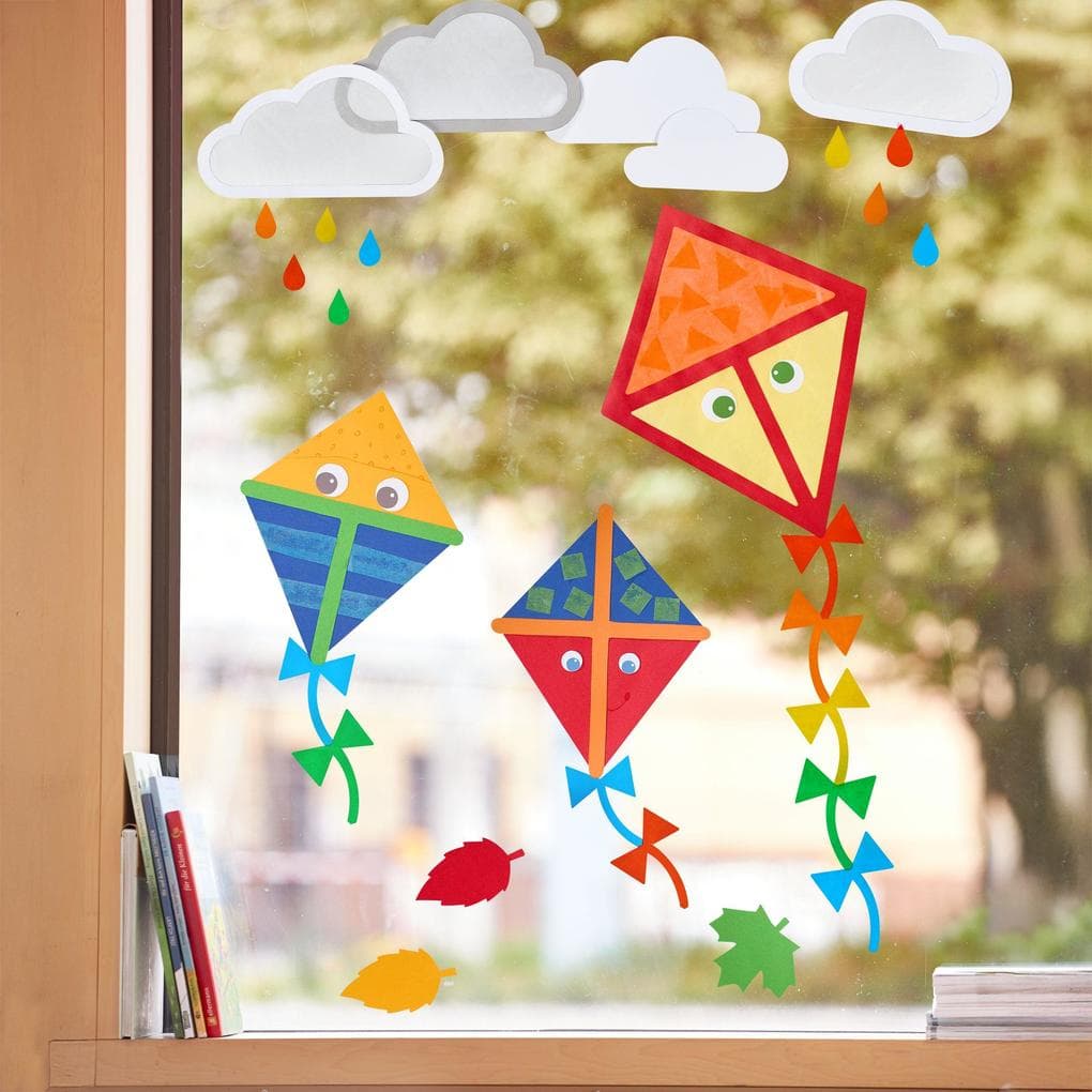 Bastelset - Fensterbild Drachensteigen