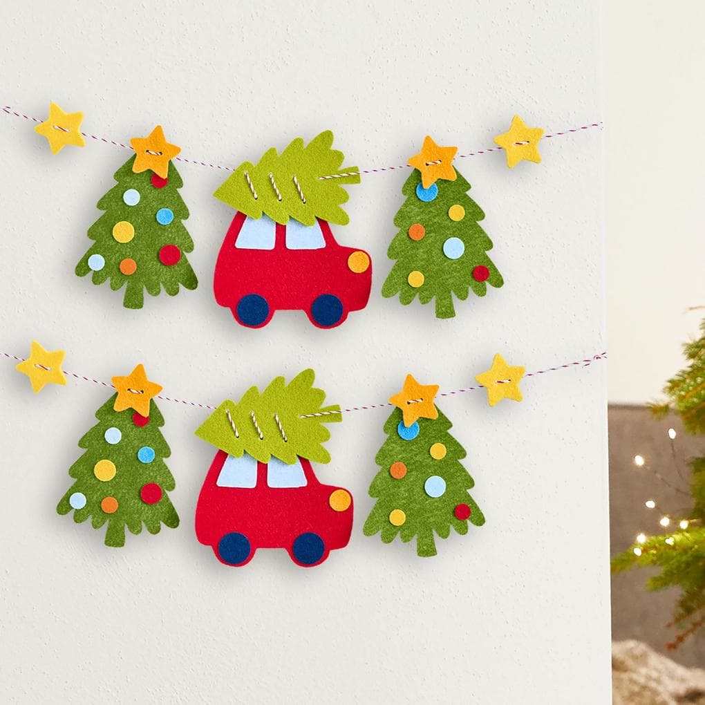 Bastelset - Erstes Fädeln Filzgirlande Weihnachtsfahrt