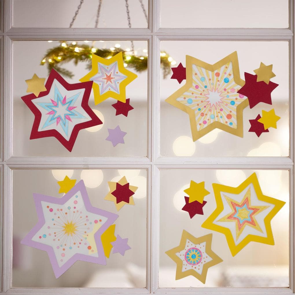 Bastelset - Fensterbild Sternenregen