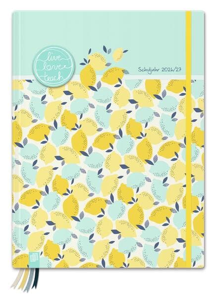 Mein Lehrerplaner A4+ - Hardcover - Lehrerkalender für das Schuljahr 2026/2027 - Zitronentanz