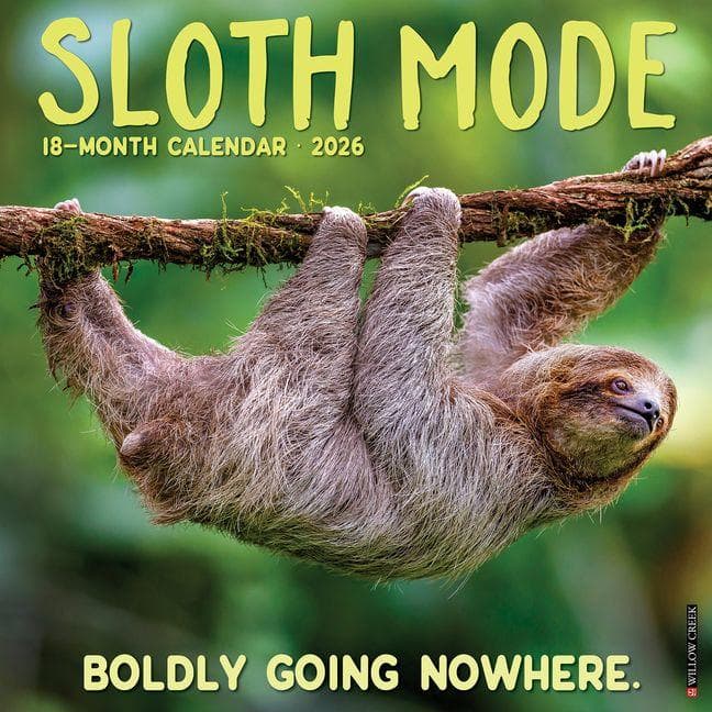Sloth Mode 2026 Wall Calendar